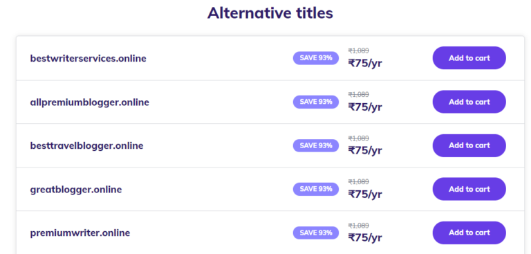 Blog 1 99 cents domains in India