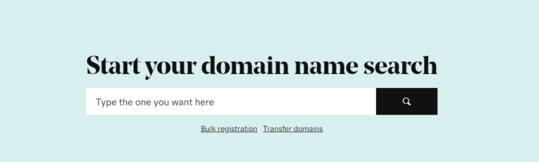 How to do a domain name search on Godaddy India