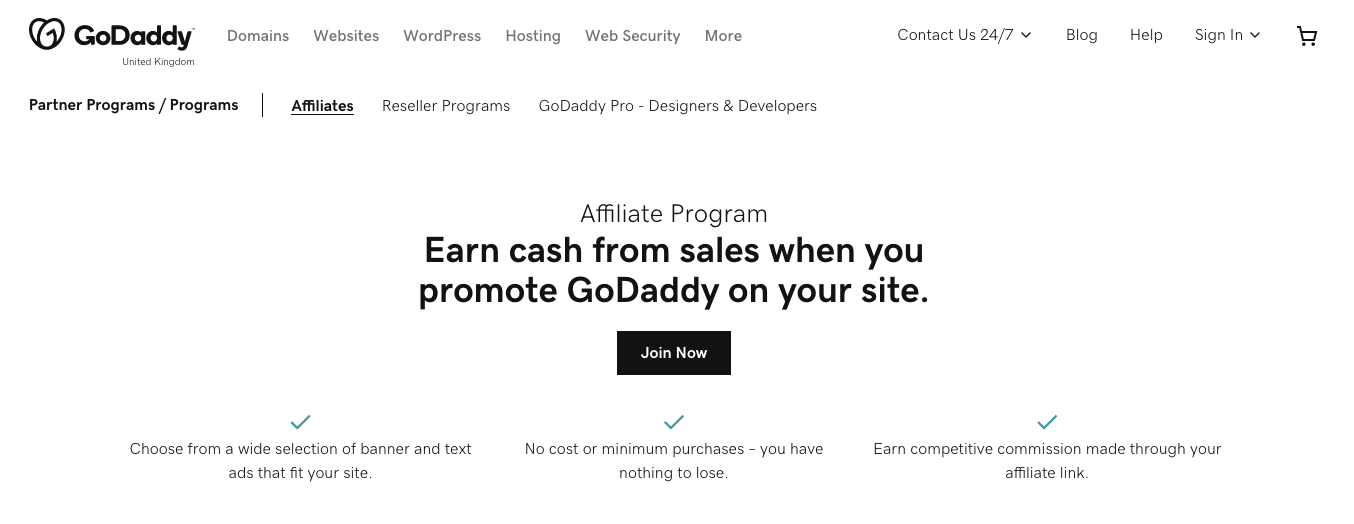 Godaddy affiliate in India