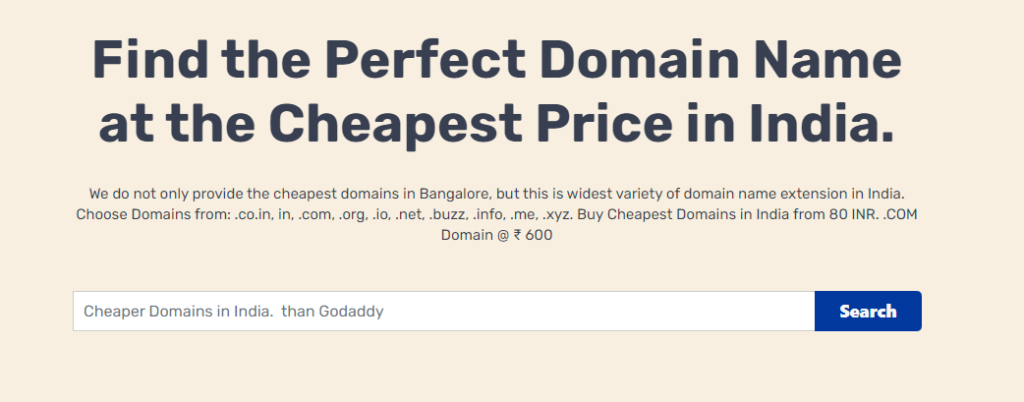 truehost india cheapest domain registration in India