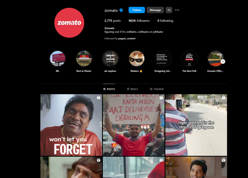 Zomato, one of India's most popular food delivery apps, has built a strong content marketing strategy around user-generated content. 