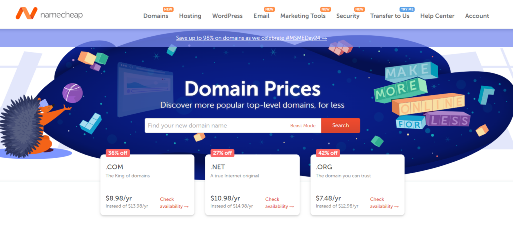 Namecheap in India