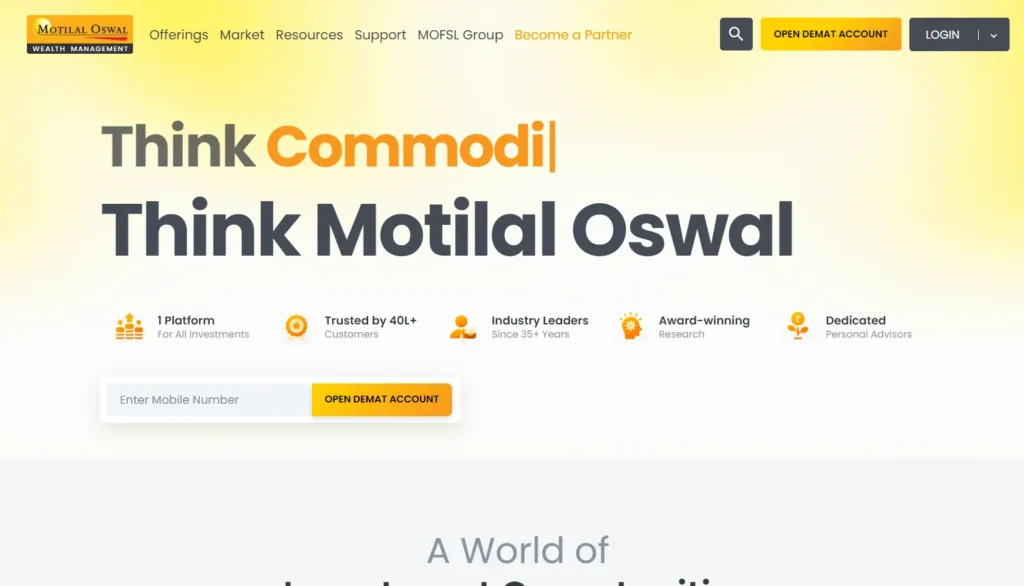 Motilal Oswal forex trading apps in India