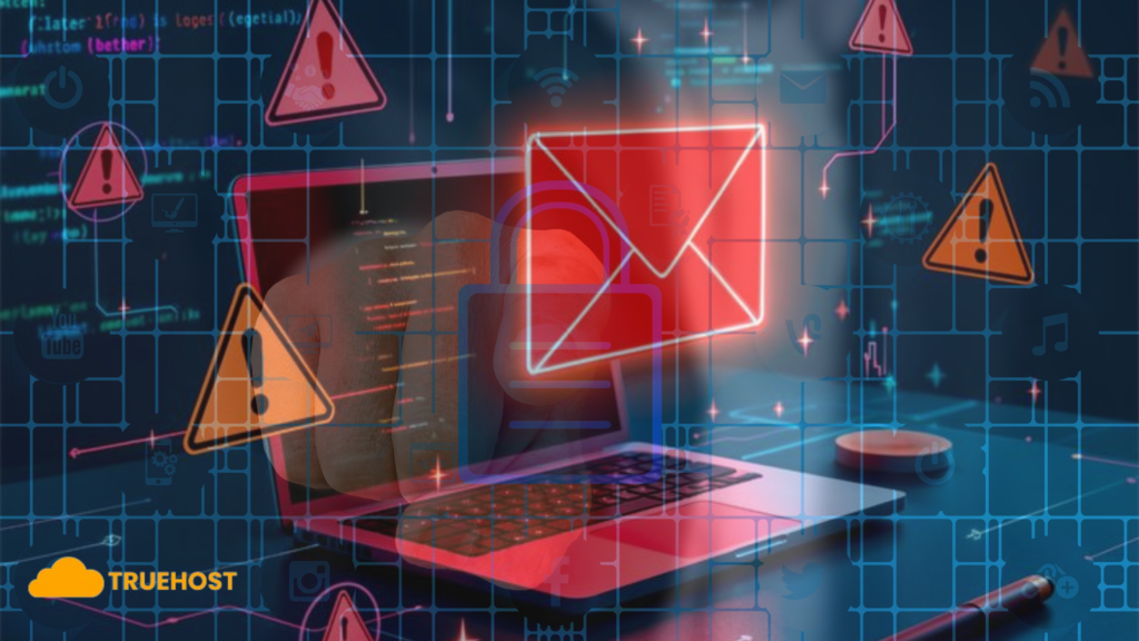 The Scary Truth About Email Security No One Tells Indian SMEs 3 laptop open showing danger signs and unopened email