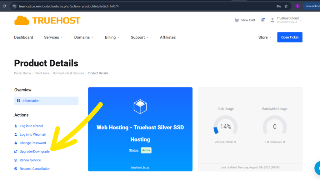 A 6 Step Practical Guide on How to Upgrade Your Hosting Plan 3 How to Upgrade Your Hosting Plan Truehost Product Details Page