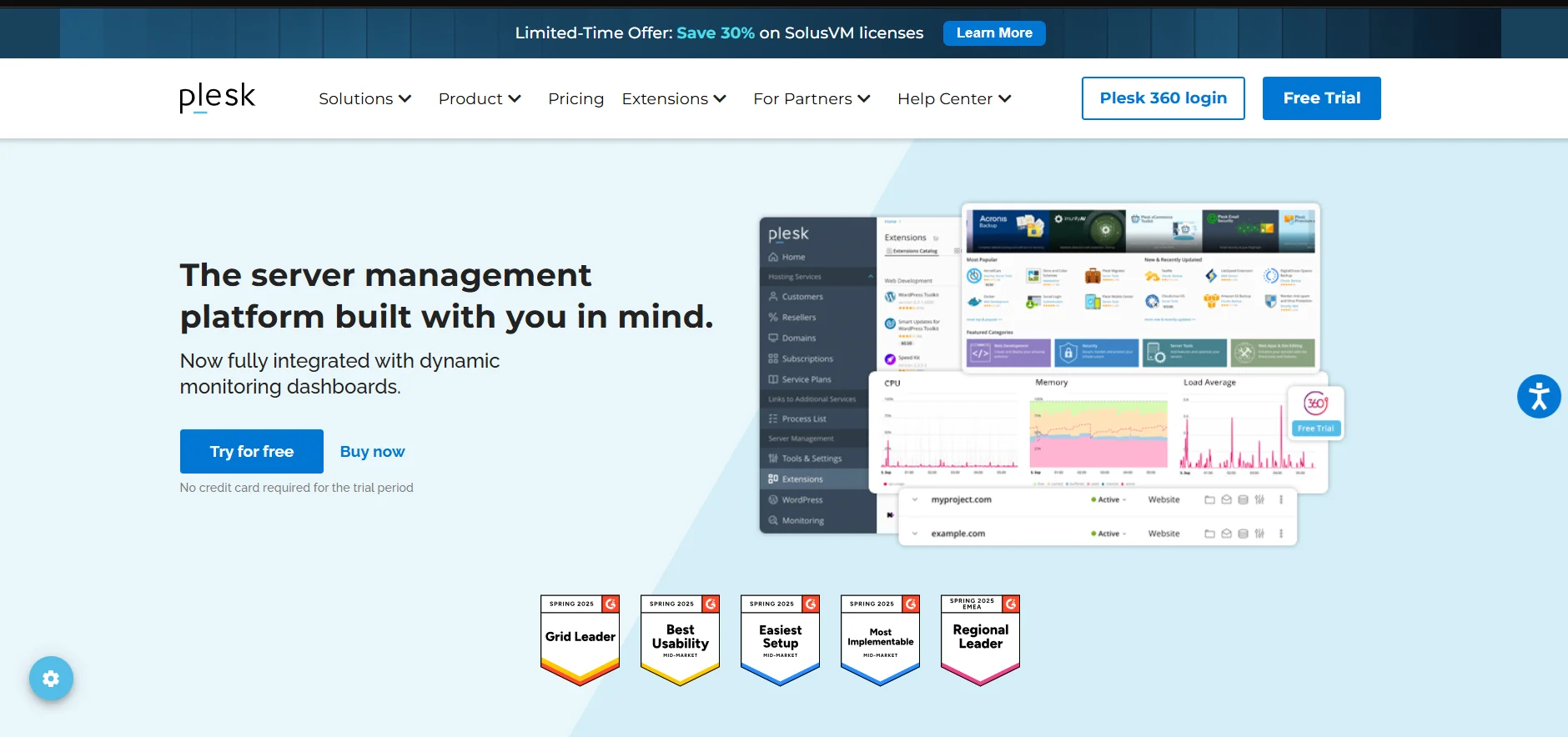 cPanel vs Plesk: Which Web Hosting Control Panel is Better for You? 2 Plesk-website-homepage