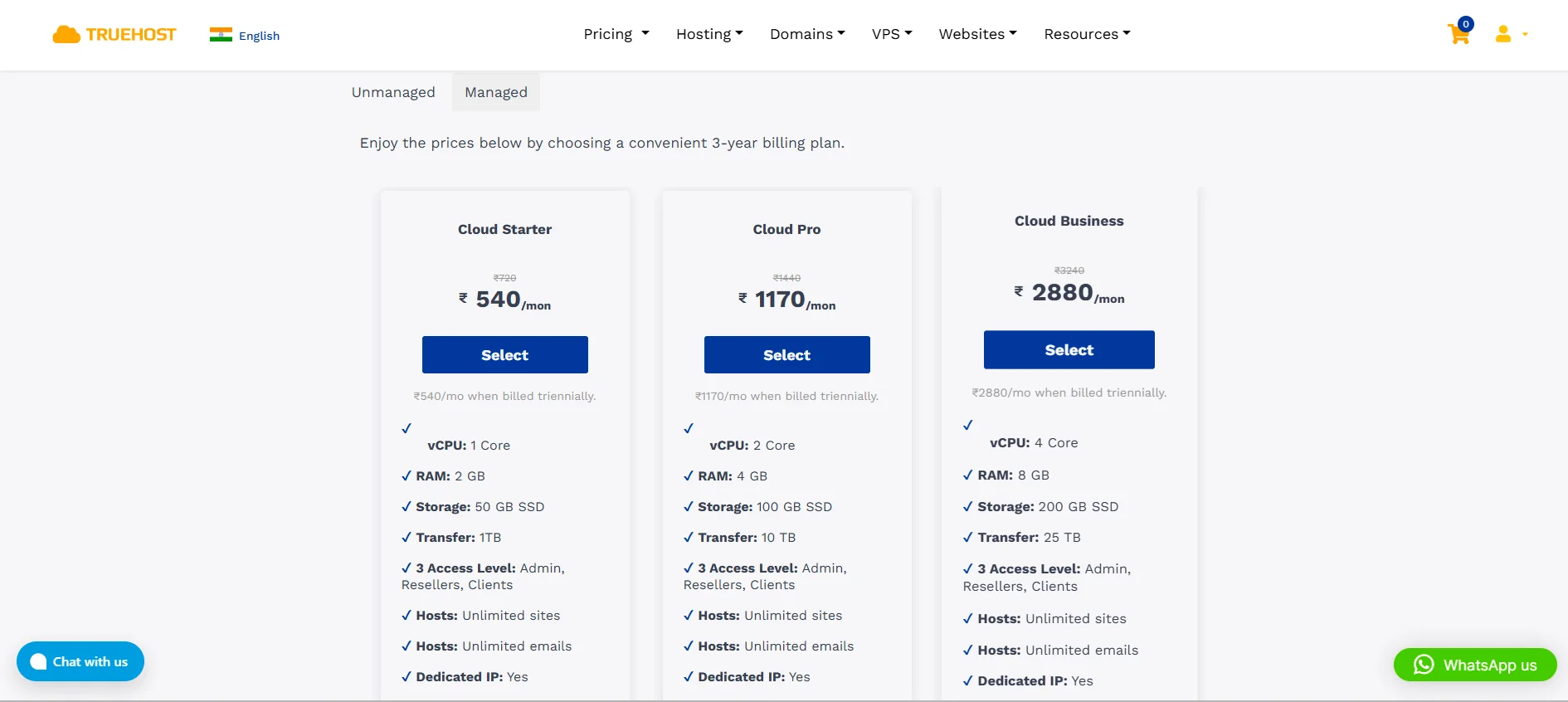 Truehost-managed-VPS-pricing
