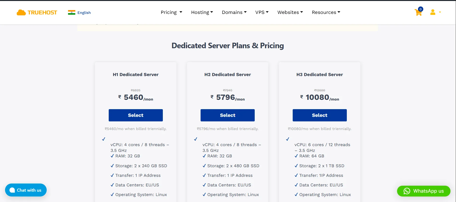 How to Choose the Right Web Hosting for Your Indian E-commerce Business 5 Truehost-dedicated-servers-pricing
