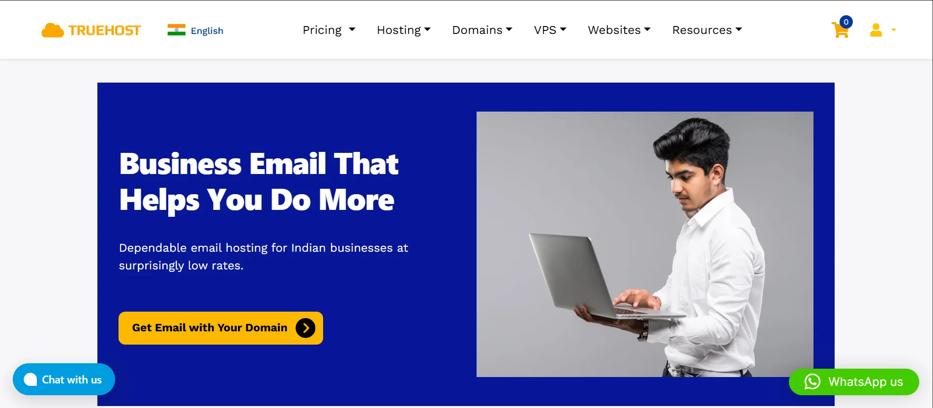 7 Benefits of Professional Email Hosting for Small Businesses in India 1 Truehost-email-hosting-hero