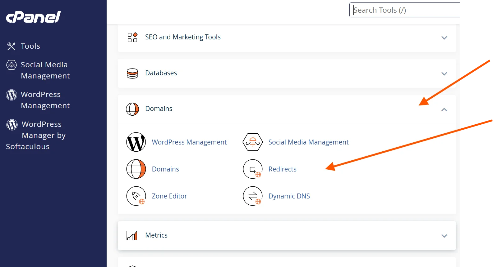How To Set Up a Domain Redirect in cPanel 2 cpanel-domain-redirects-main