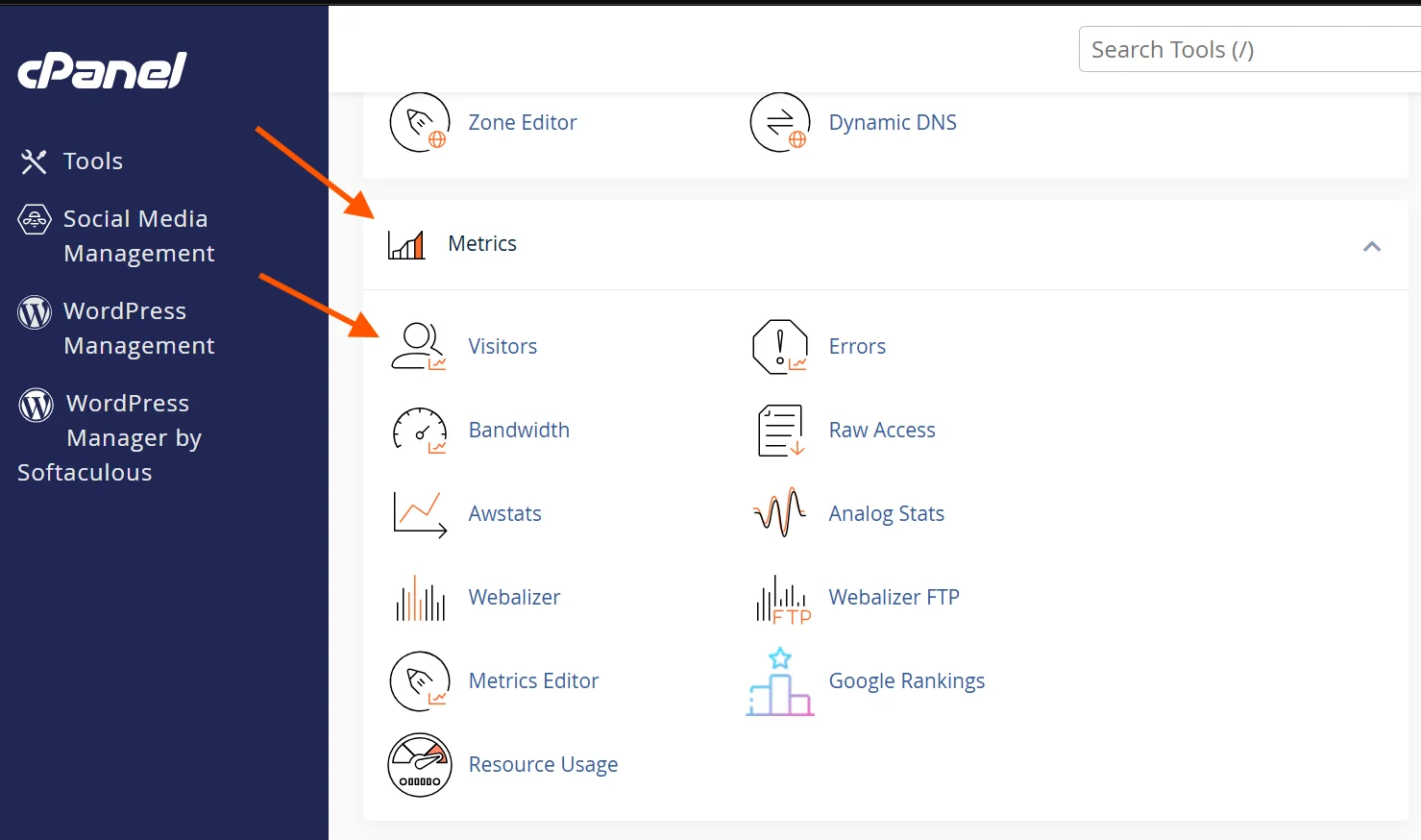 cpanel-metrics-visitors