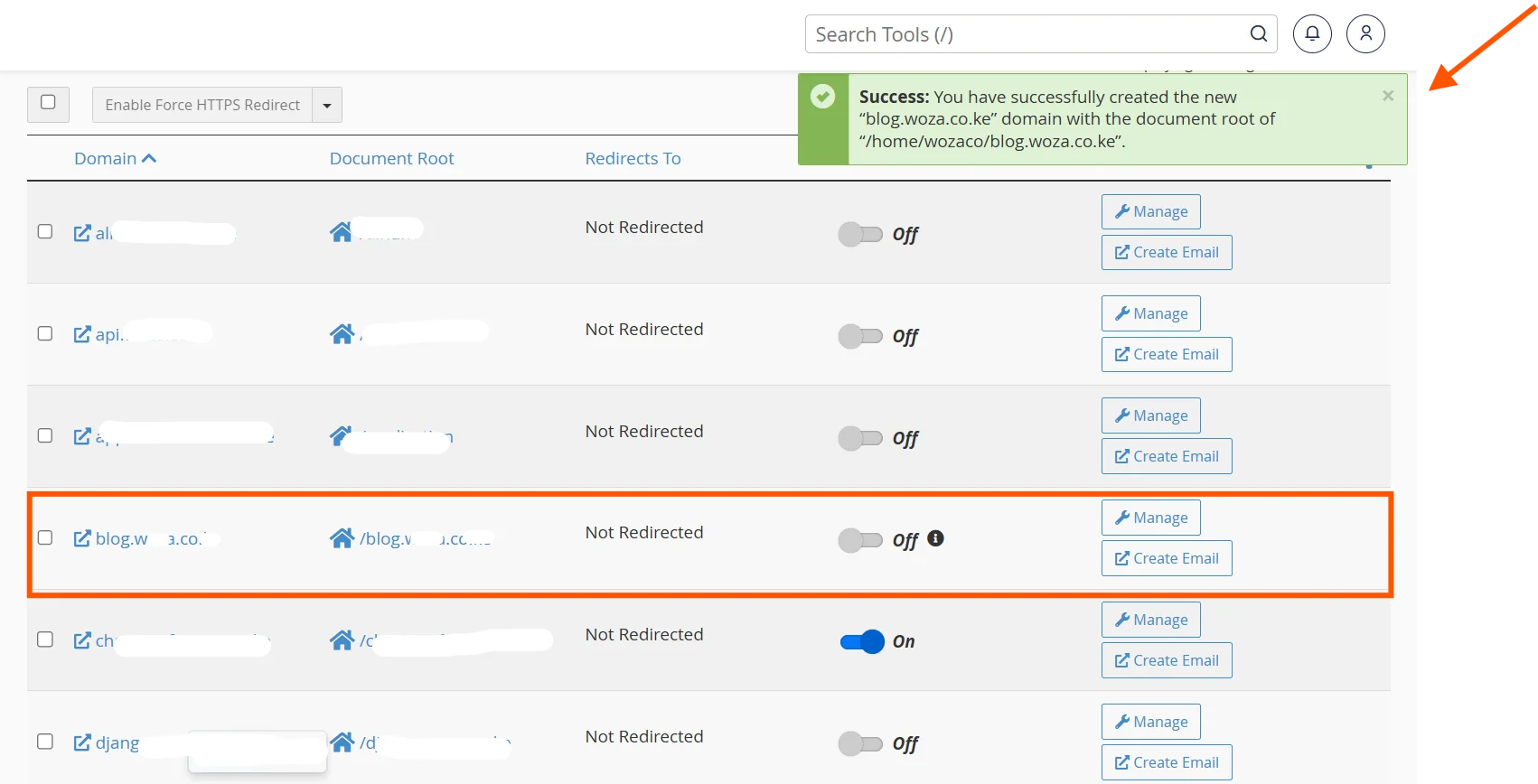 Subdomains: How to Set Up and Manage Them in cPanel 5 cpanel-subdomain-created