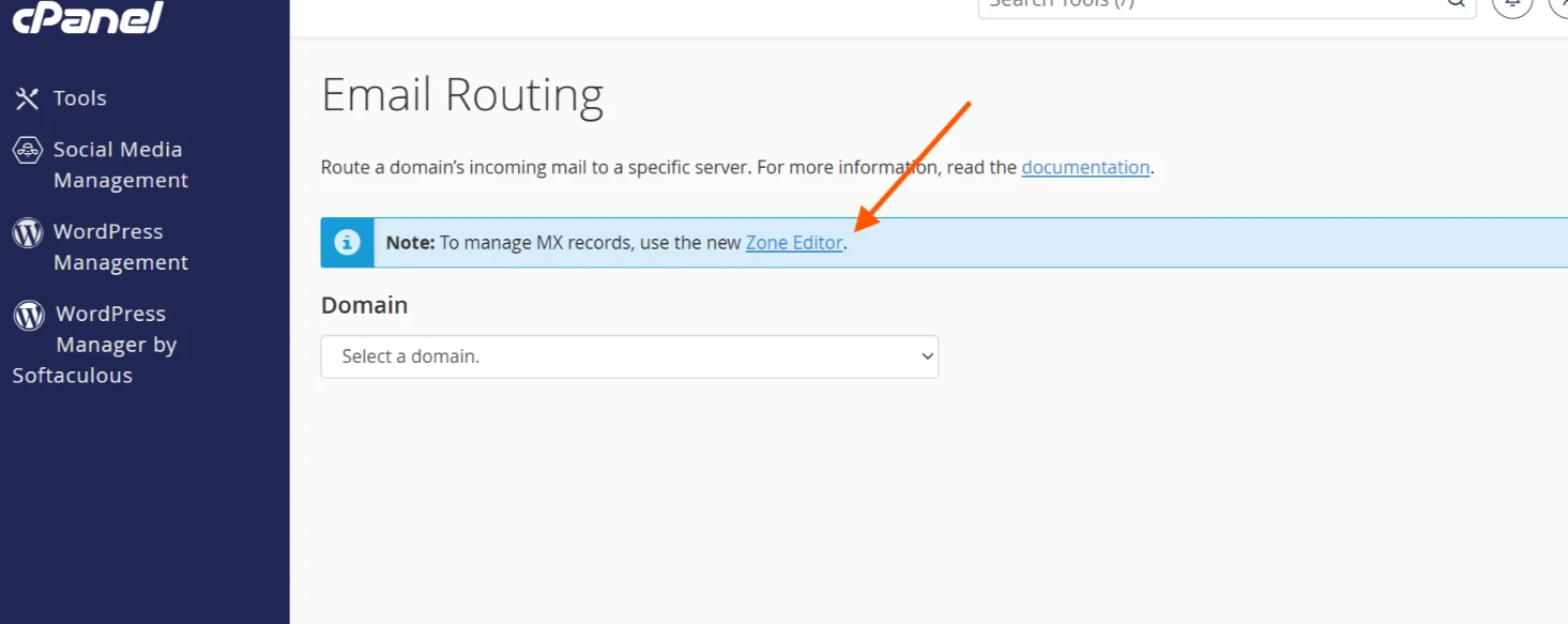 How to Set Up Email Routing for Your Domain in cPanel 5 cpanel-zone-editor