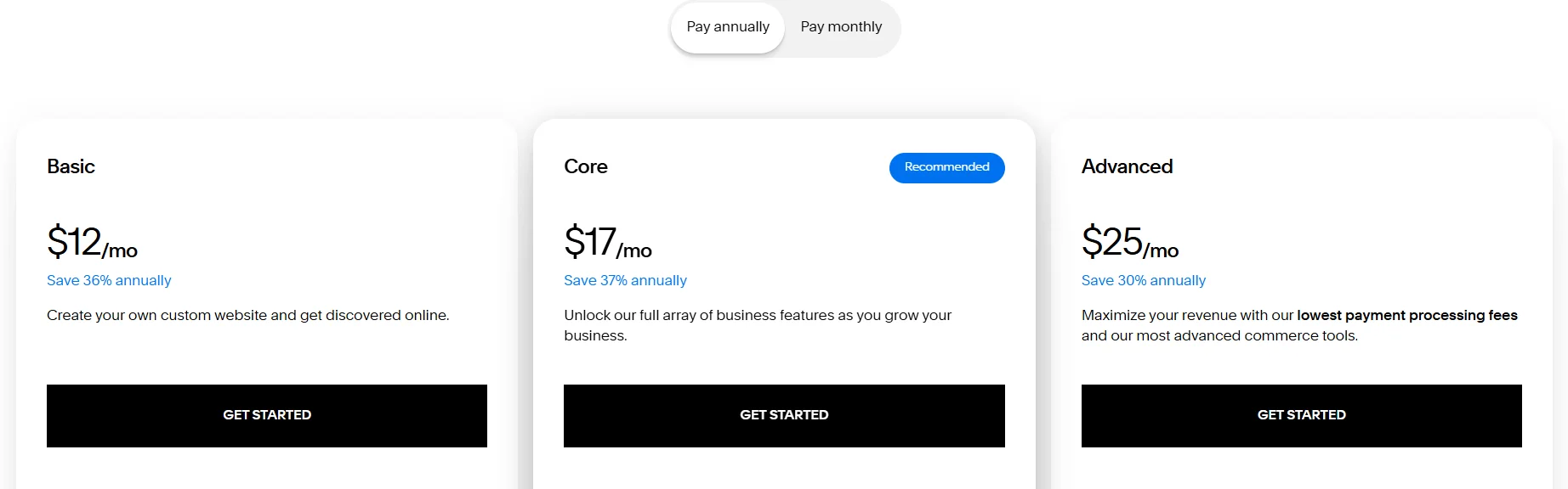 Squarespace-pricing