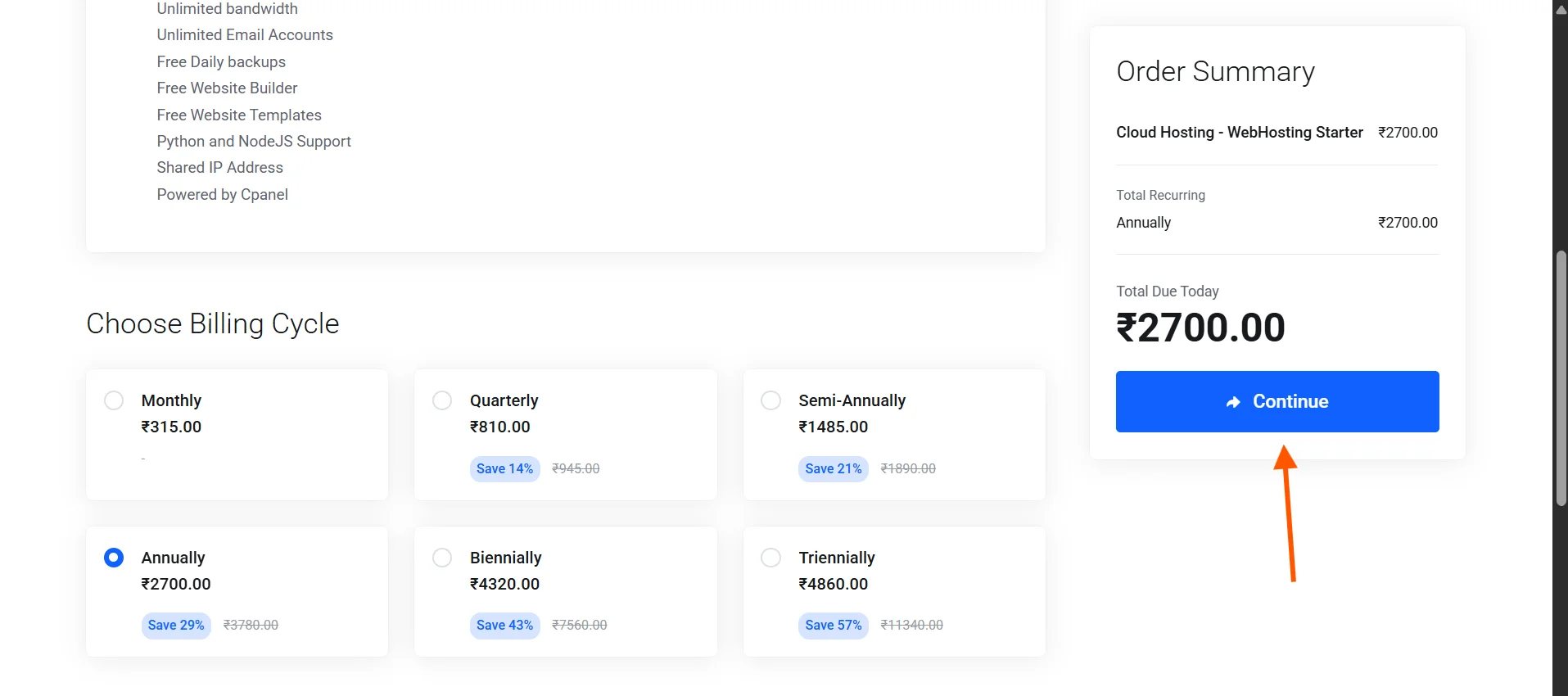 Truehost-confirm-billing