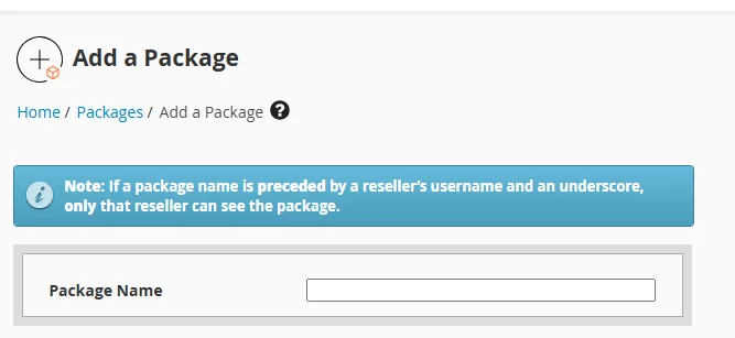 WHM-Package-name