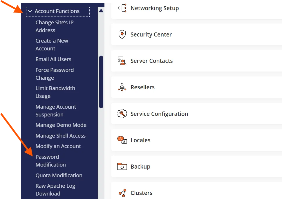 WHM-password-modification